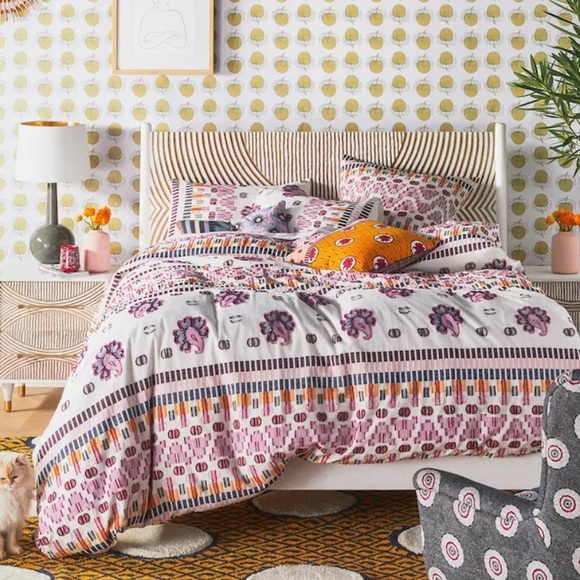 Anthroplogie bedding Woven Malindi Cal King duvet - Picture 1 of 3